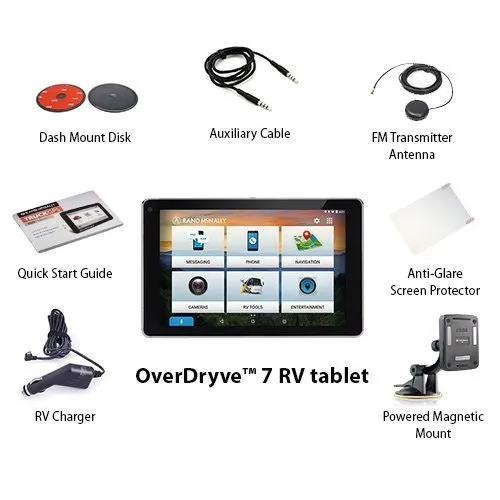 Rand McNally OverDryve 7 Pro Truck GPS - 7" Navigation, Updated, With Accessories