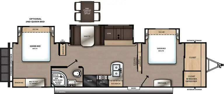 travel trailer with bunks and queen bed